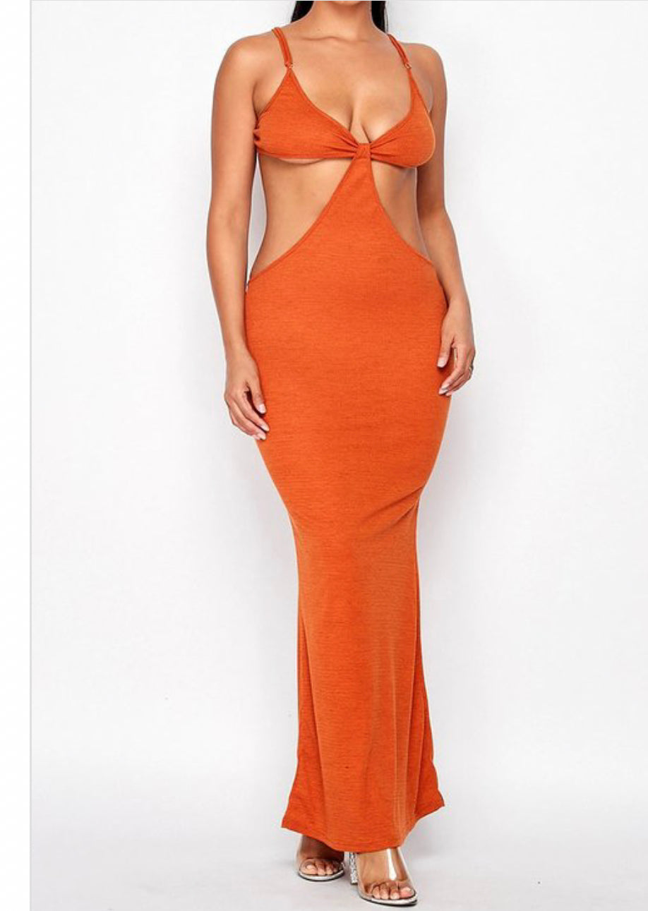 Mermaid Dress- Orange
